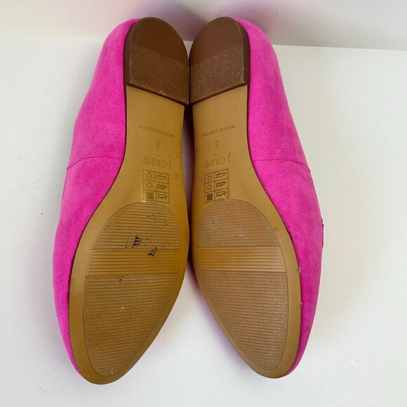 J Crew Shoes Pink Bow Loafers Flat Slip On Vegan Suede Preppy Barbiecore - Picture 7 of 9